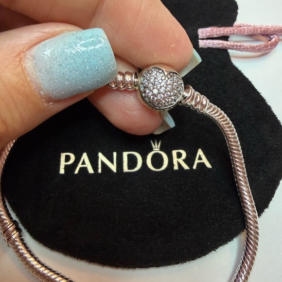 Pandora Silver Bracelet with Sparkling Ball Charm 19 см - Picture 5 of 7